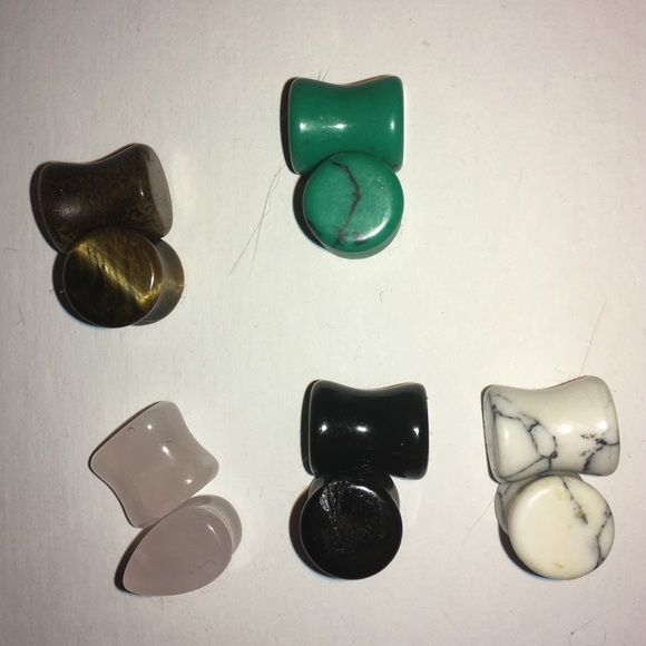 0g (8mm) double flare stone plugs - Picture 2 of 3